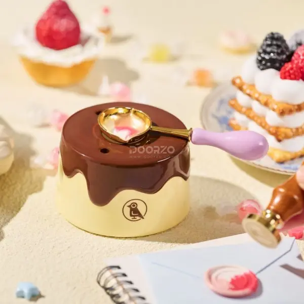 Wax Spoon Standシーリングスタンプメルトポット（陶器製加熱炉）プリン